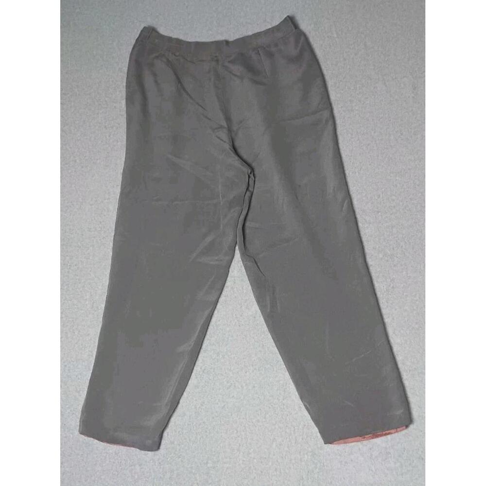 Patrick Collection 100% Silk Dress Slack Pants Womens Size 16 Gray Wide Leg... - Picture 10 of 10